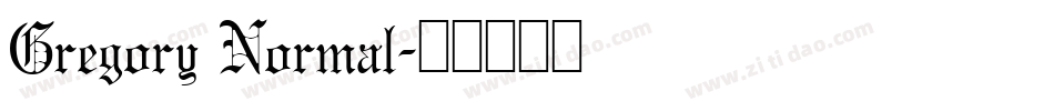 Gregory Normal字体转换